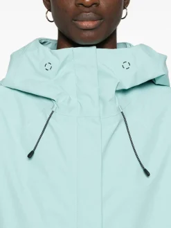 Parka in Acqua Greenwith Hood