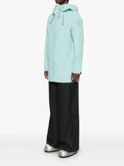 Parka in Acqua Greenwith Hood
