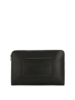 Pochette con logo in rilievo