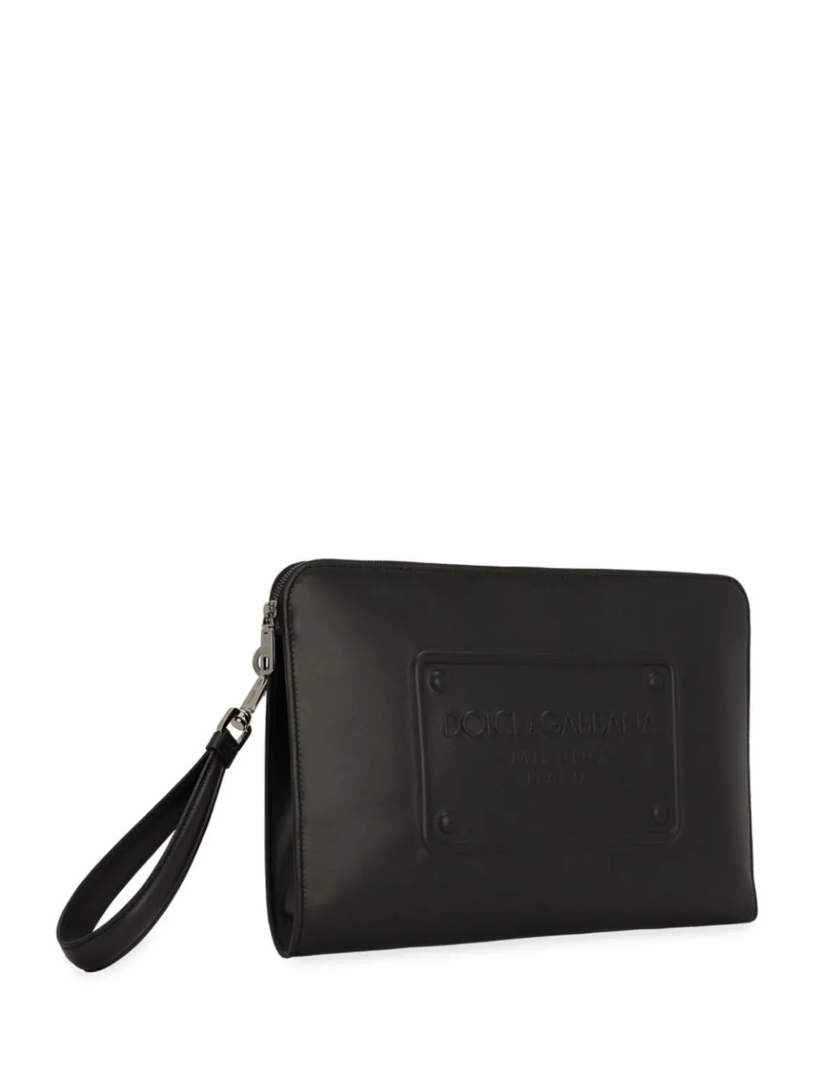 Pochette con logo in rilievo