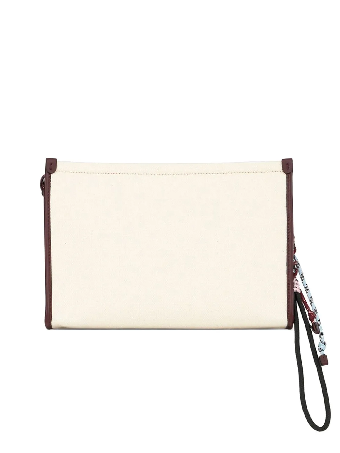Pochette con zip logata e dettaglio logato