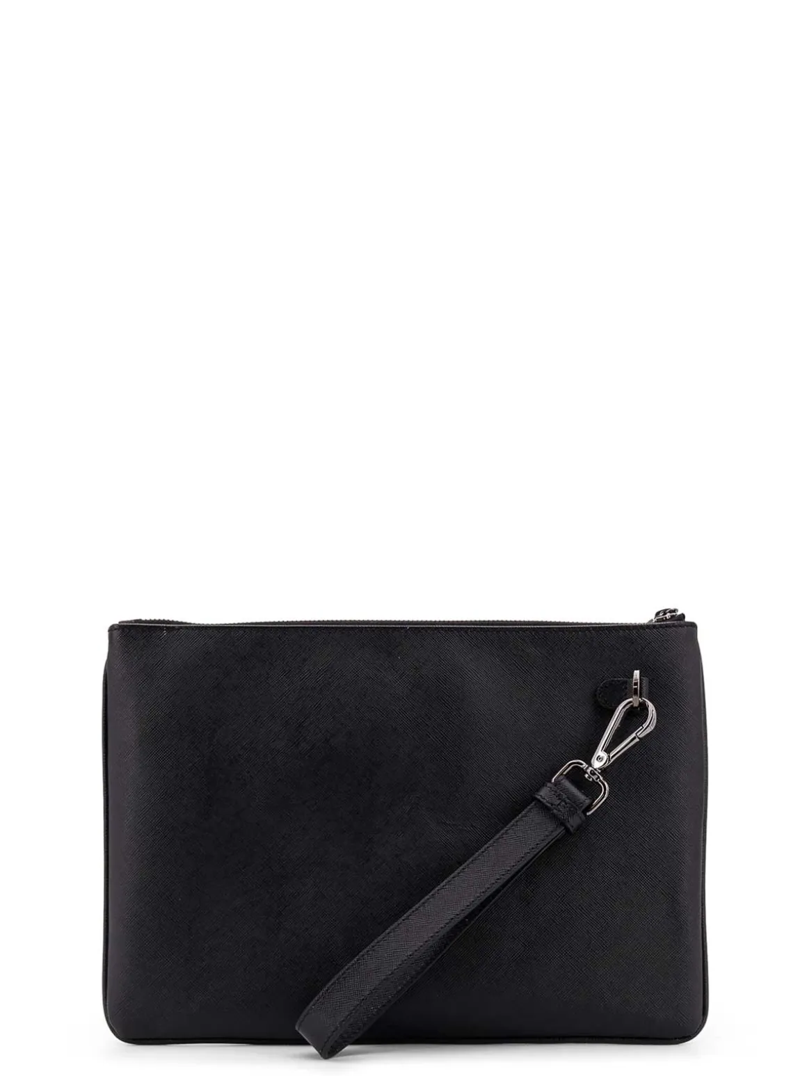 Pochette In Nylon Con Iconico Ricamo Logo