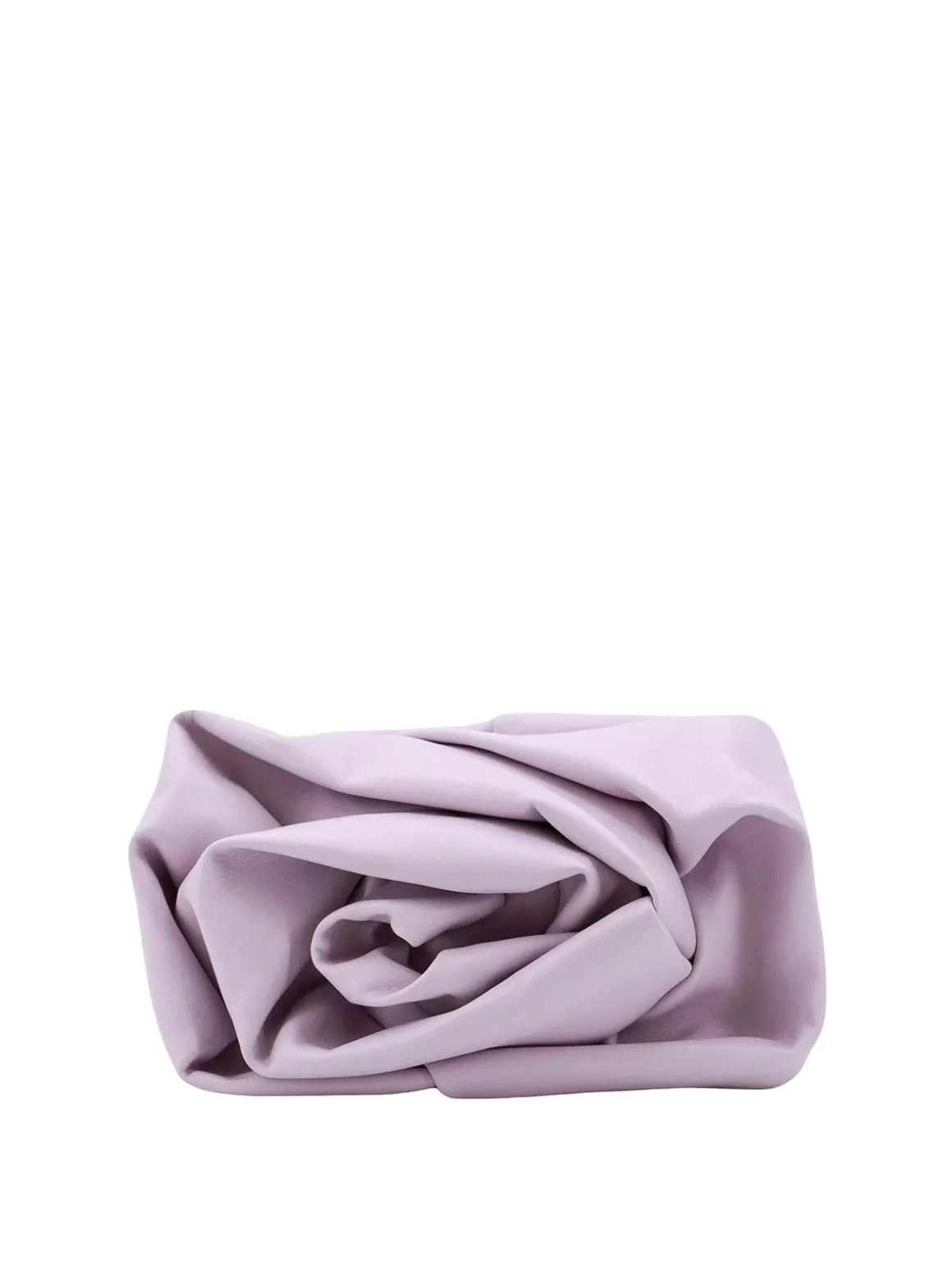 Pochette in pelle con rosa frontale
