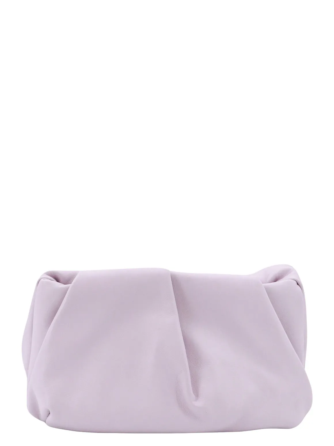 Pochette in pelle con rosa frontale