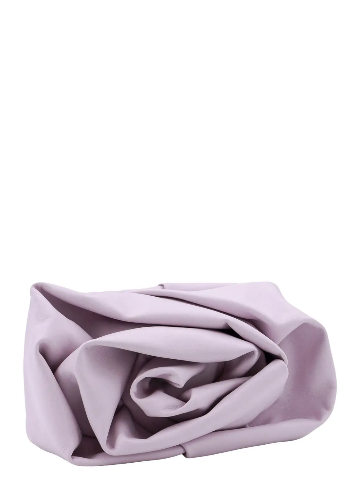 Pochette in pelle con rosa frontale