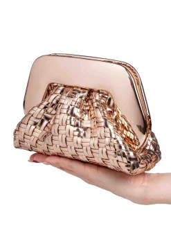 Pochette In Tessuto Vegano Specchiato