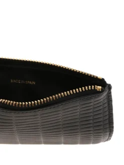 Pochette mini nera con motivo geometrico