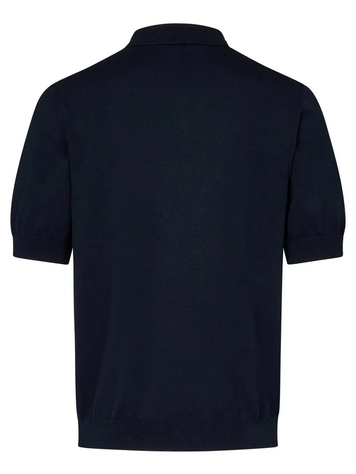 Polia a maniche corte in maglia blu navy