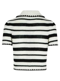Polo di miscela in cotone crema