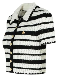 Polo di miscela in cotone crema