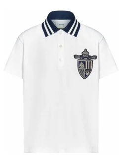 POLO GABARDINA BIANCA CAMPOLA PER RAGAZZI