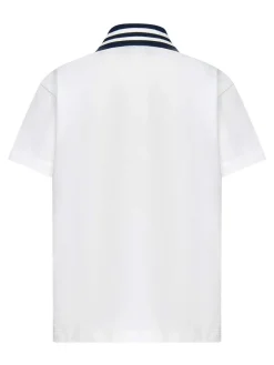 POLO GABARDINA BIANCA CAMPOLA PER RAGAZZI