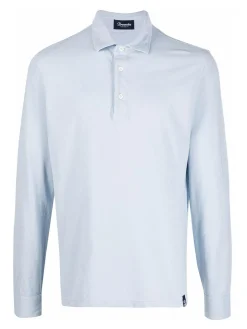 Polo in maglia Aqua a maniche lunghe