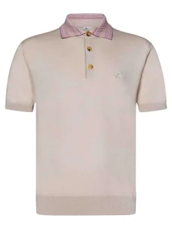 Polo in maglia beige