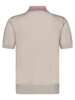 Polo in maglia beige