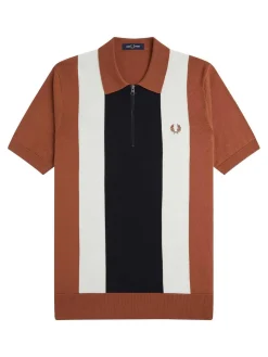 Polo In Maglia Di Cotone Con Motivo A Righe