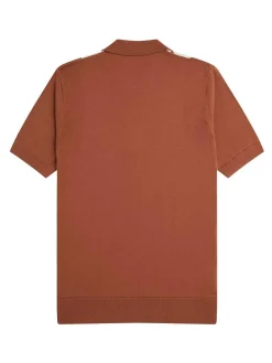 Polo In Maglia Di Cotone Con Motivo A Righe