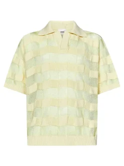 Polo oversize giallo pastello