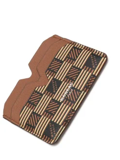 Porta carte in pelle con logo