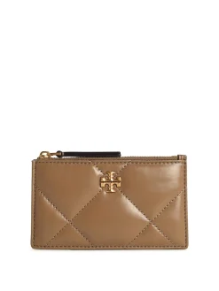 Porta carte Kira in pelle beige