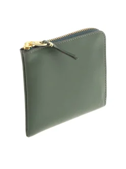 Porta monete verde bottiglia con zip