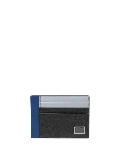 Portacarte In Dauphine Colore Nero/Blu