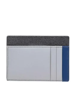 Portacarte In Dauphine Colore Nero/Blu