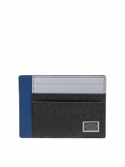 Portacarte In Dauphine Colore Nero/Blu