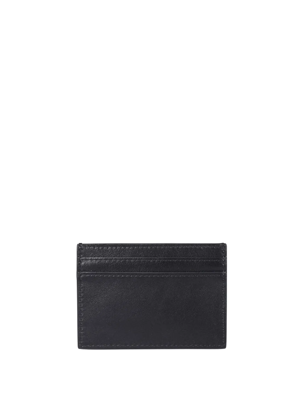 Portacarte in pelle con logo in metallo