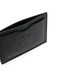 portacarte in pelle con logo impresso