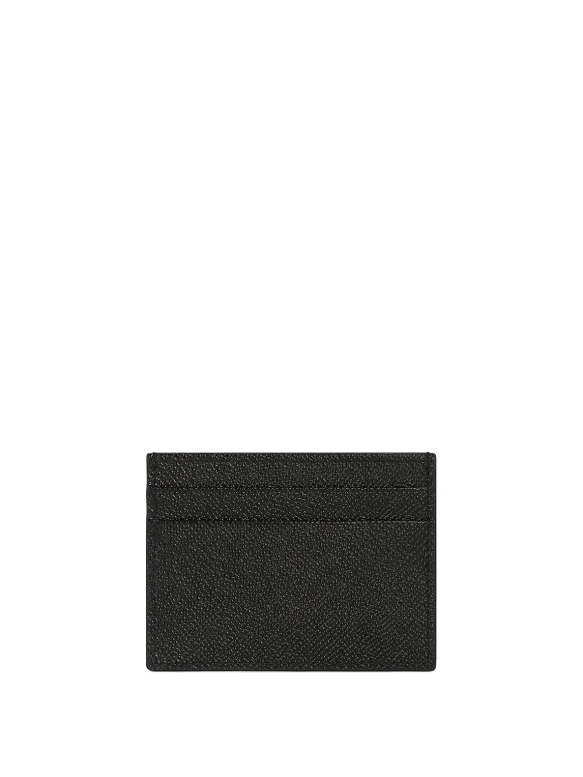 Portacarte in pelle con placca logo