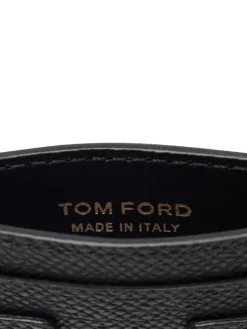 Portacarte in pelle granata con logo