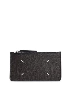 Portacarte in pelle marrone