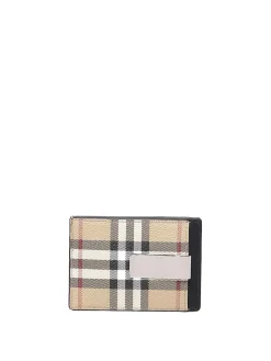 Portafoglio con motivo check vintage