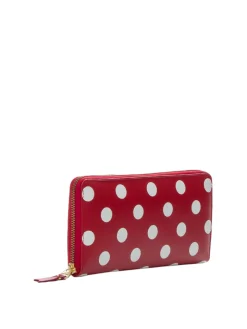 Portafoglio con zip a pois