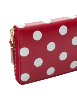 Portafoglio con zip a pois