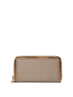 Portafoglio continental in poliestere beige
