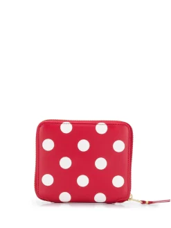 Portafoglio in pelle stampata pois