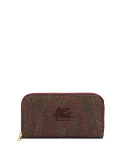 Portafoglio lungo con logo paisley multicolor