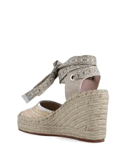 Praia Bicolor Straw Espadrille zeppe