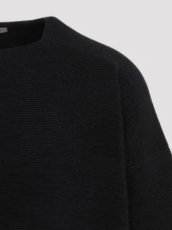 Pullover al collo dritto ottomano