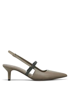 Pumps Con Cinturino Posteriore Monili
