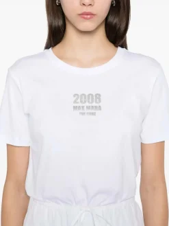 S Max Mara T-shirt Quieto Bianco