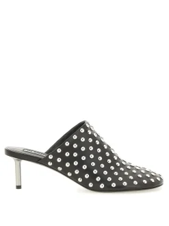 Sabot in pelle con borchie