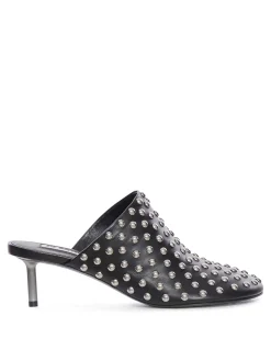 Sabot in pelle con borchie
