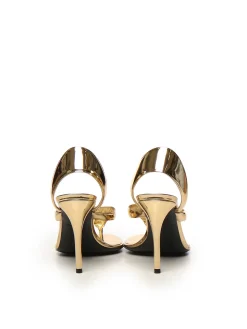 Sandali a flip-flop in pelle laminata