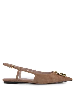 Sandali c-me slingback in pelle scamosciata