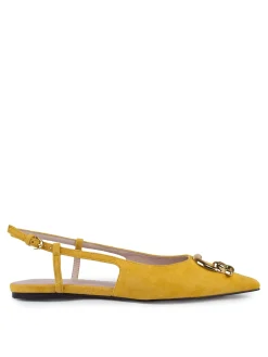 Sandali c-me slingback in pelle scamosciata