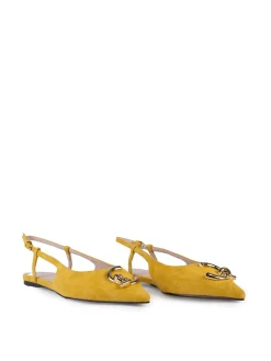 Sandali c-me slingback in pelle scamosciata