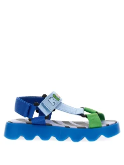 Sandali con fascia con logo